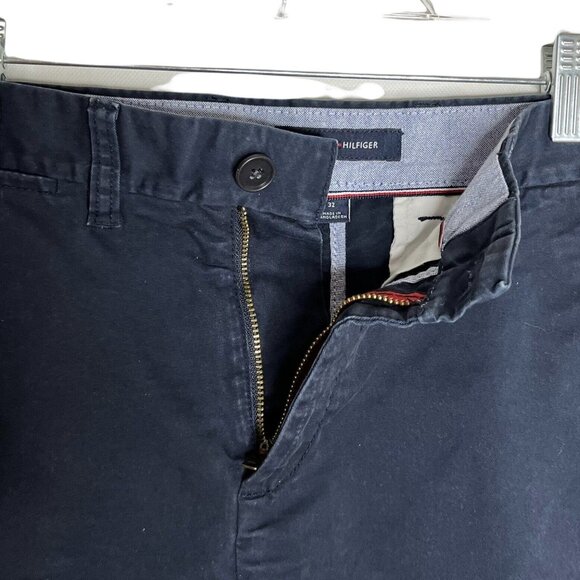 Tommy Hilfiger Chino Shorts Chino Mens Size 32 Blue Flat Front Pockets - Picture 3 of 7